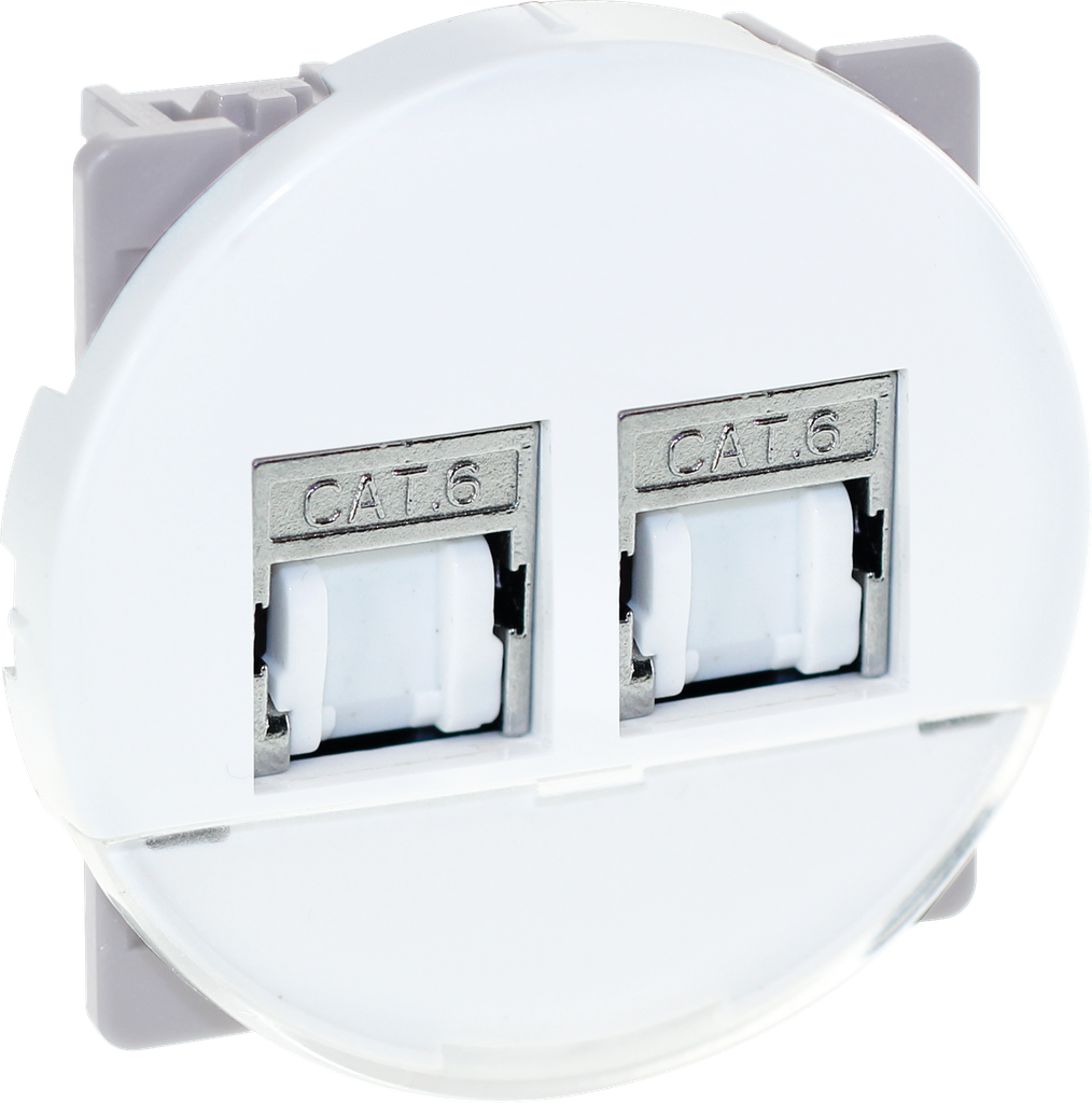 COMETE Double Prise RJ45 Multimédia STP Cat.6 Grade 3 BLC