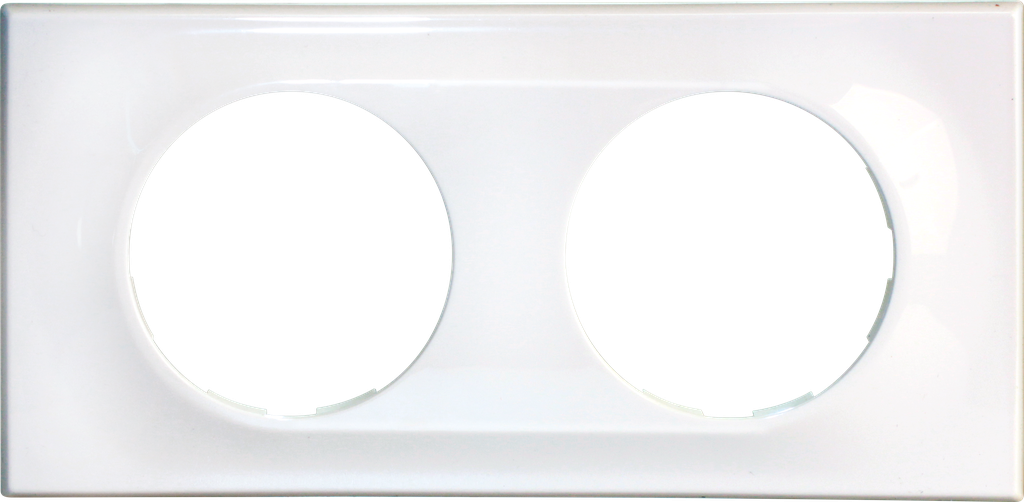COMETE Plaque 2 postes Classic White