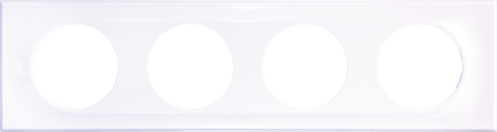 COMETE Plaque 4 postes Classic White