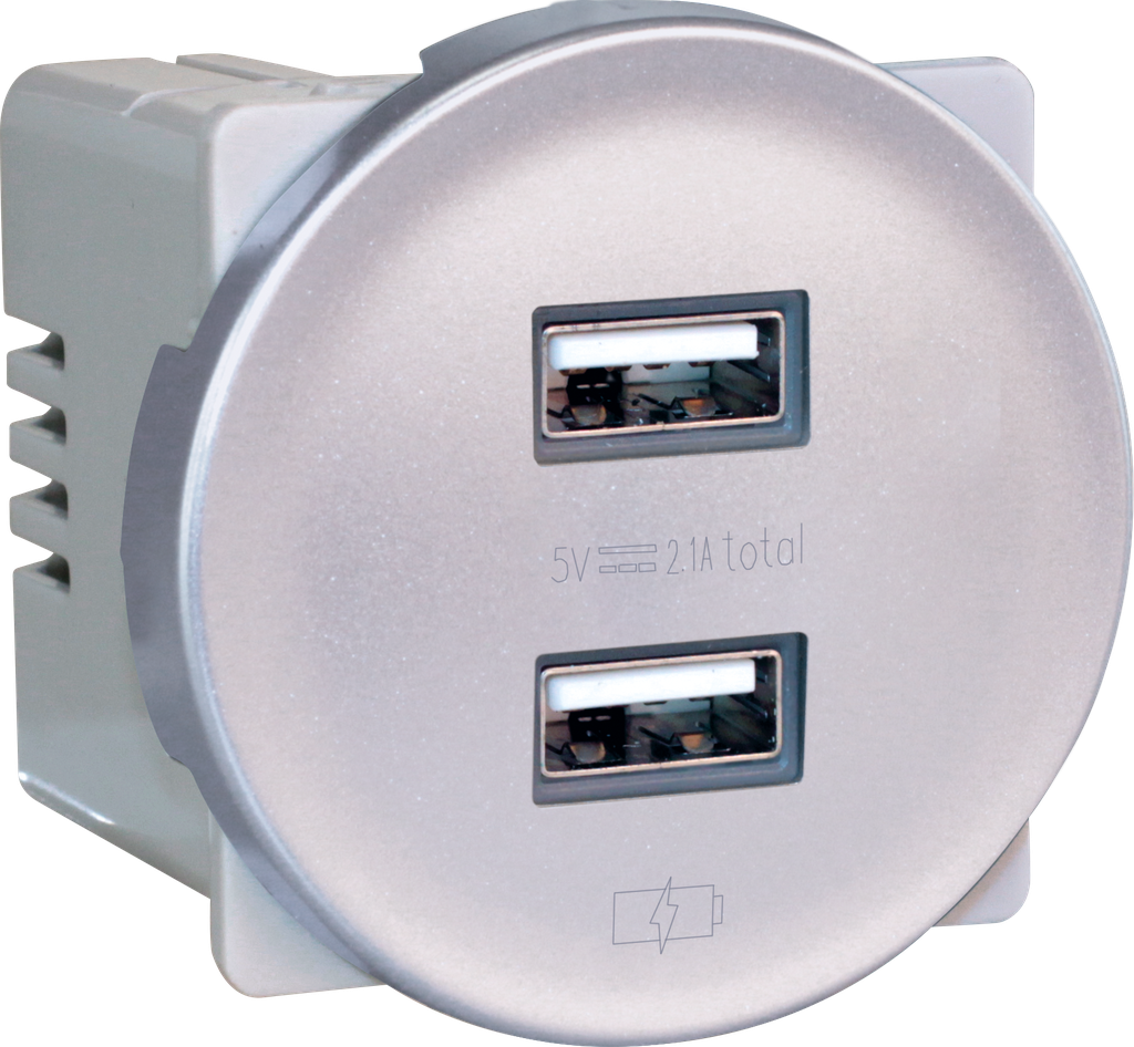 COMETE Dble USB A SILVER