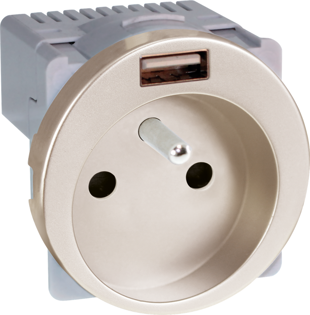 COMETE PC  2P+T + USB A TITANE