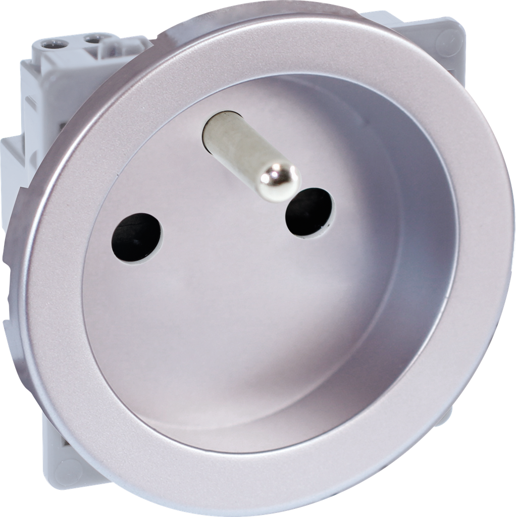 COMETE Prise Réno. 2P+T Connex. H/B SILVER