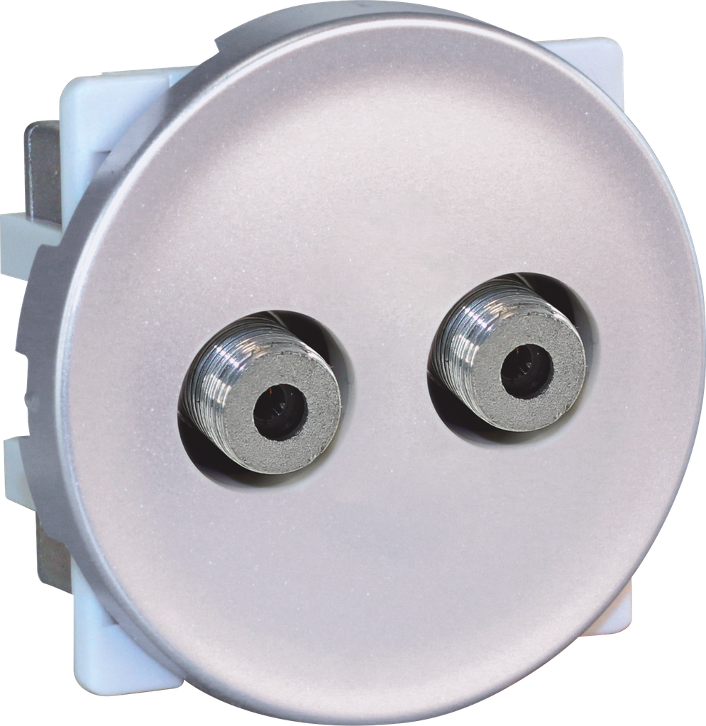 COMETE Prise Double TV  Multi. Serv. Type F SILVER