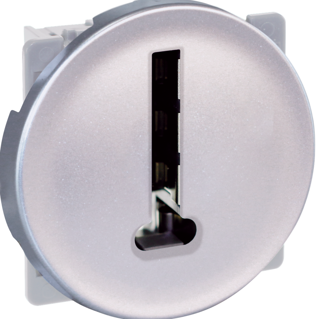 COMETE Prise Tél. 8 contacts en T SILVER