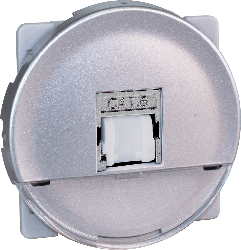 COMETE Prise RJ45 Multimédia STP Cat.6A Grade 3 SILVER