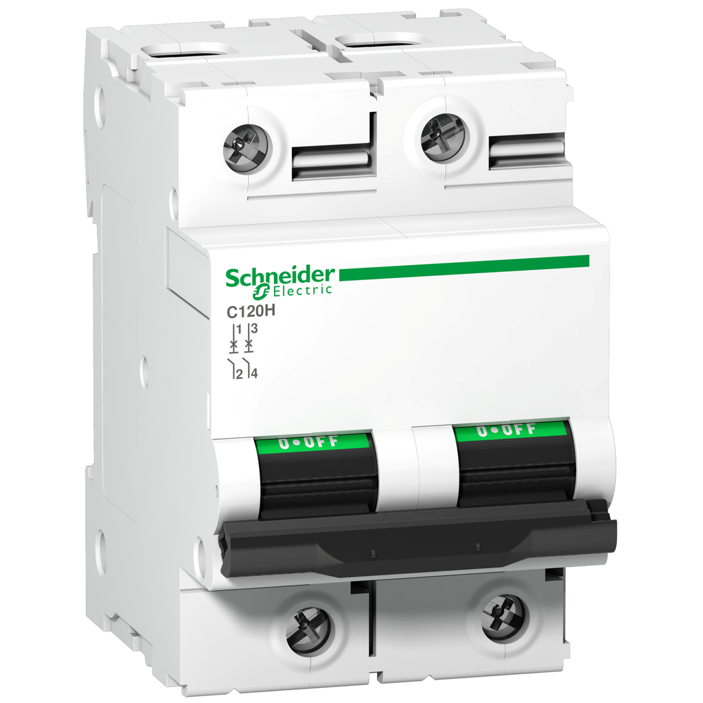 Acti9 C120H Disjoncteur Modulaire 2P 80 A, courbe B, 15 kA