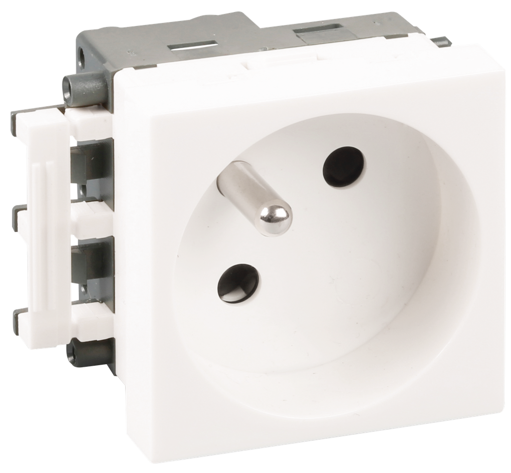 Prise 2P+T blanche complète
