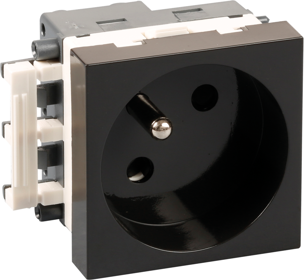 Prise 2P+T noire