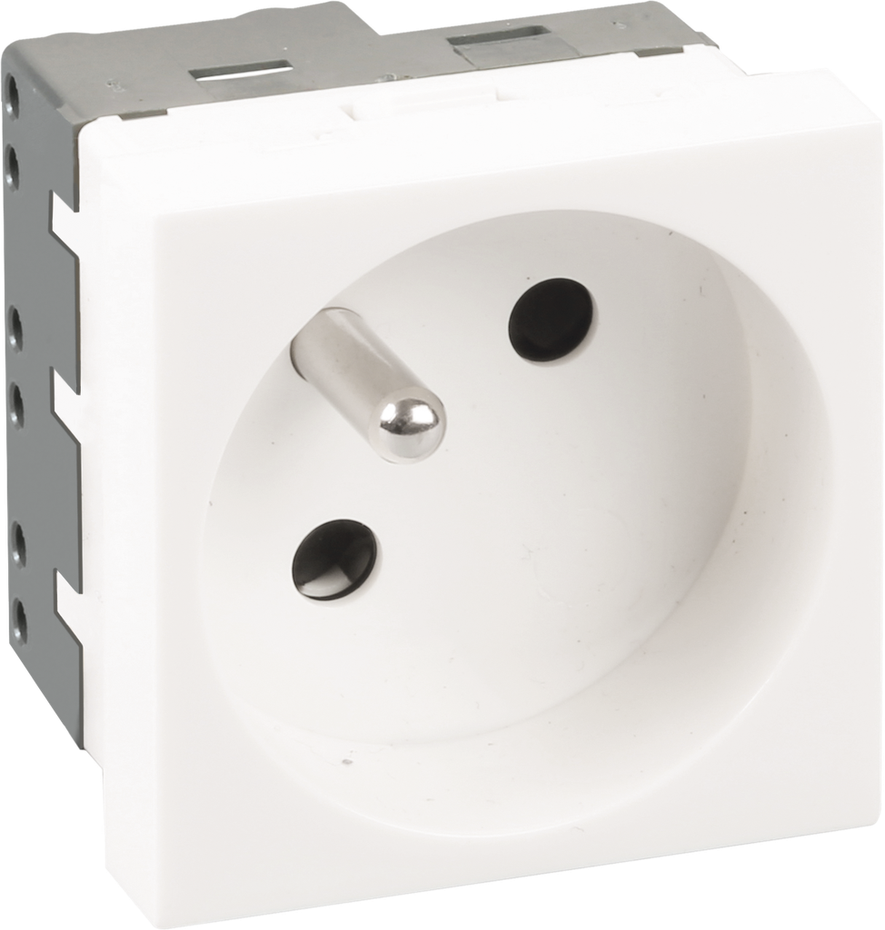 Prise 2P+T blanche non associable