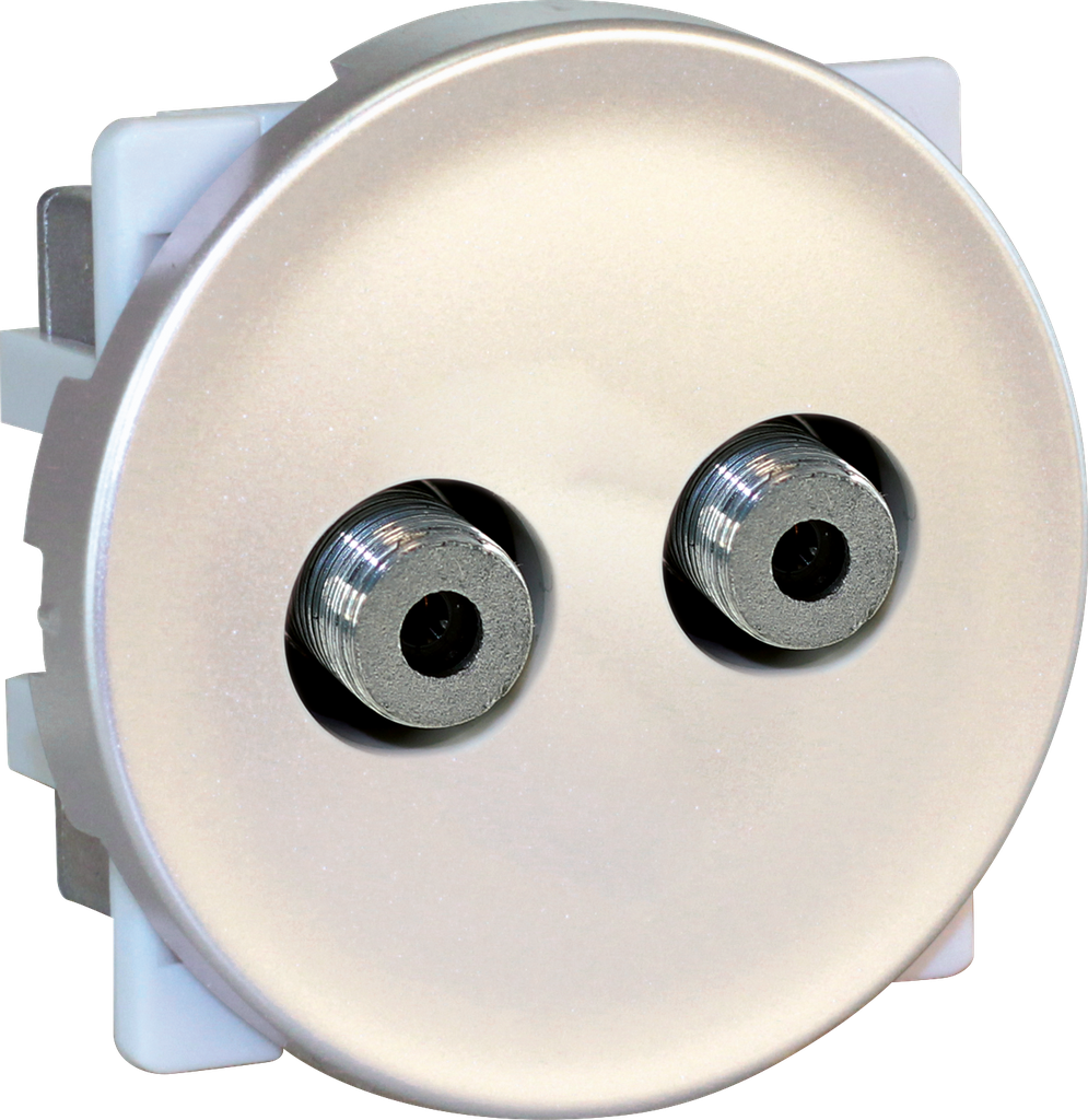 COMETE Prise Double TV  Multi. Serv. Type F TITANE