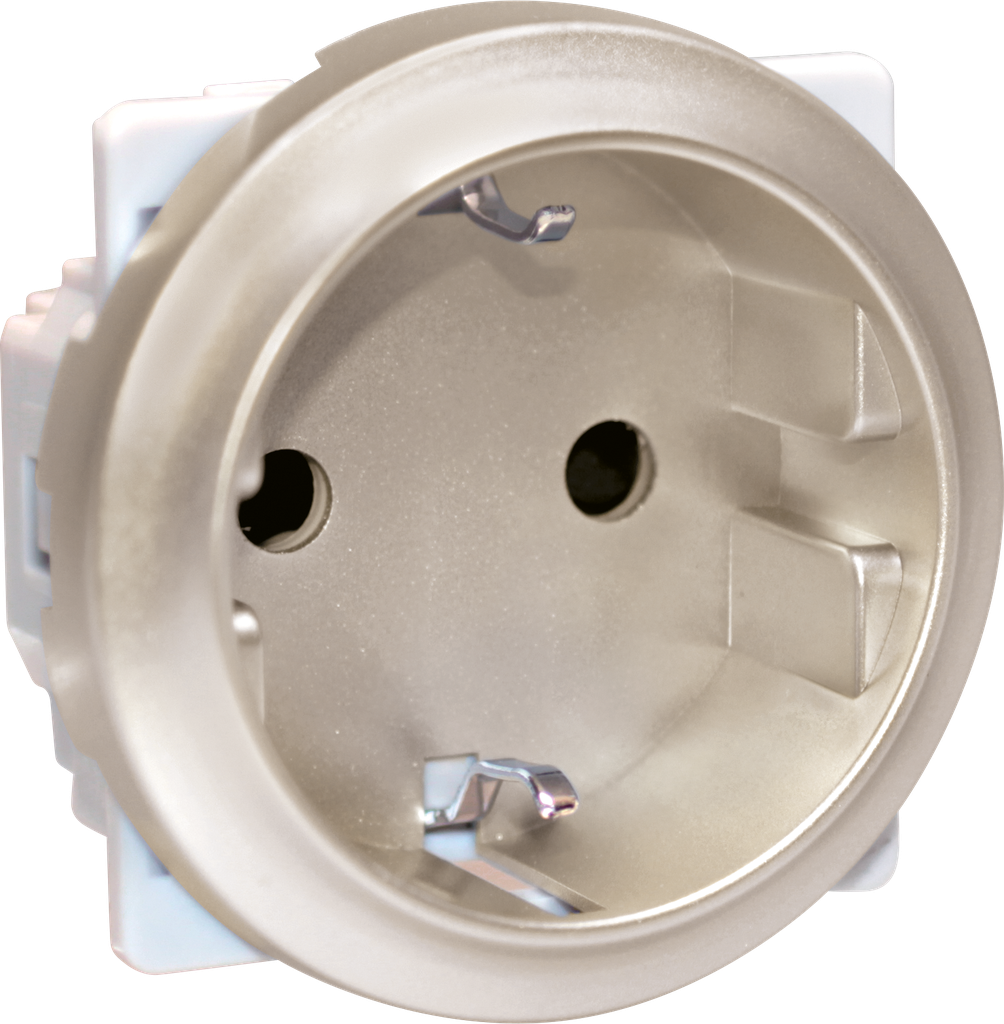 COMETE Prise 2P+T Schuko TITANE