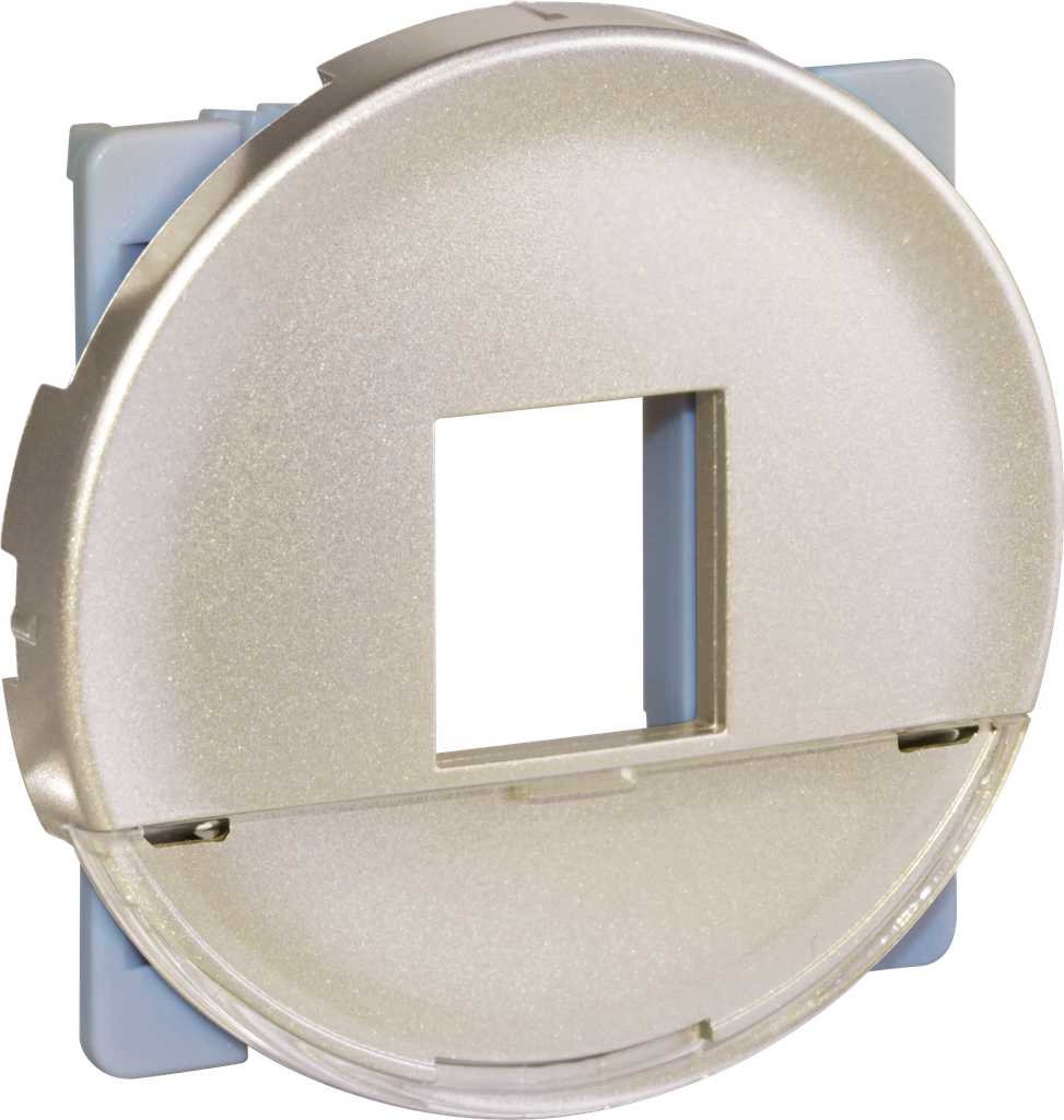 COMETE Plastron adaptateur noyaux RJ45 Keystone TITANE