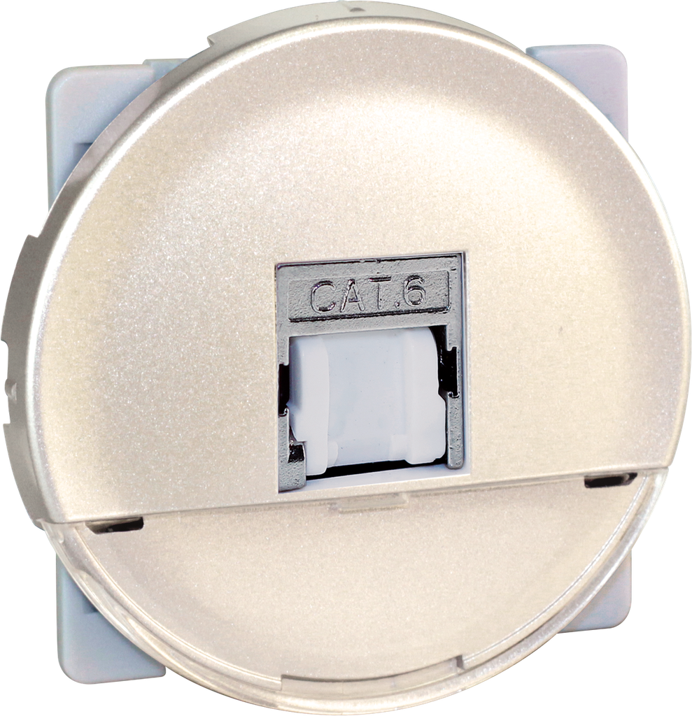 COMETE Prise RJ45 Multimédia STP Cat.6A Grade 3 TITANE