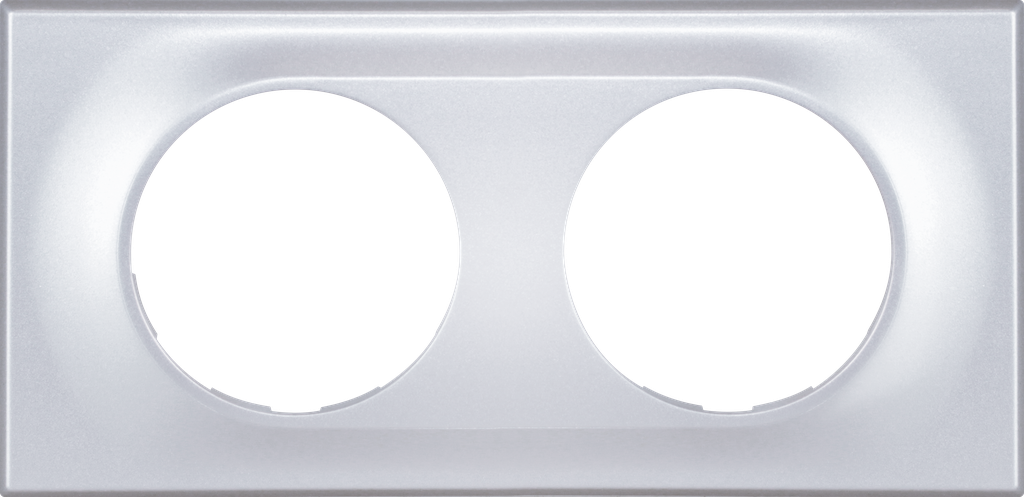 COMETE Plaque 2 postes SILVER