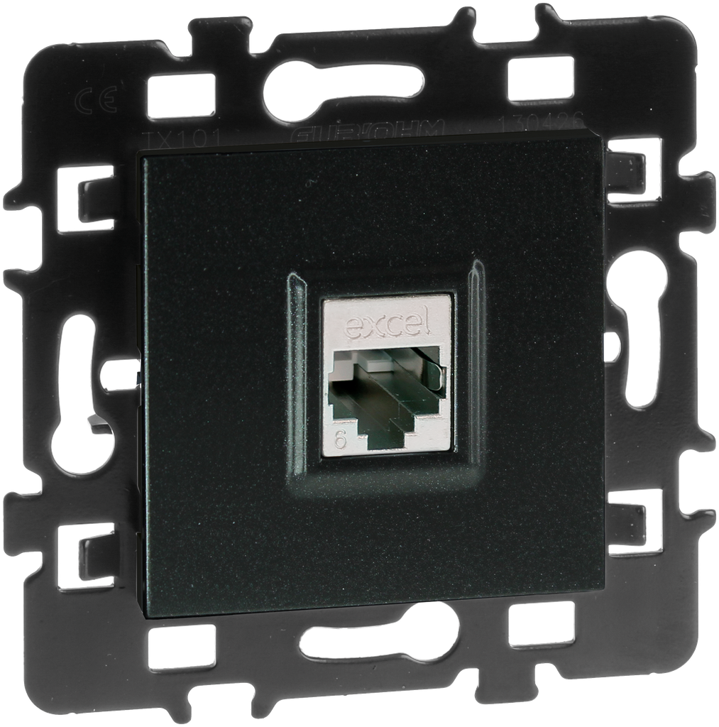 RJ45 Cat 6 STP Grade 3 Multi-services anthracite