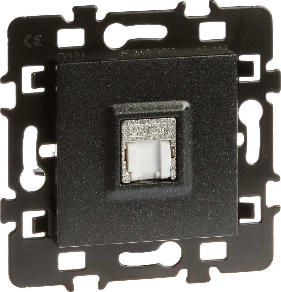 Prise RJ45 Cat 6A STP Grade 3 anthracite