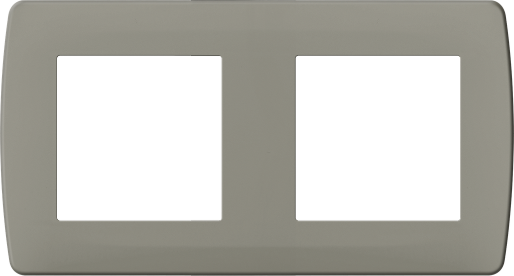 Plaque taupe 2 postes