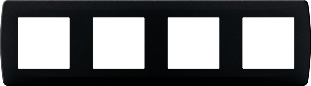 Plaque anthracite 4 postes