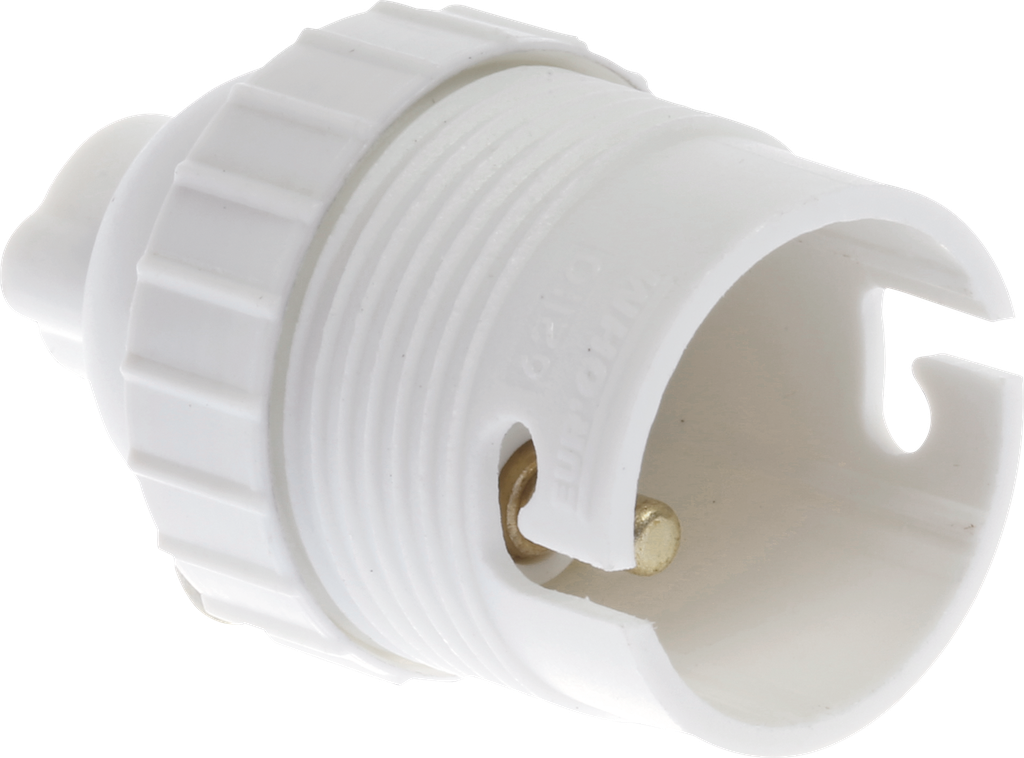 Douille B22 sple bague blanche