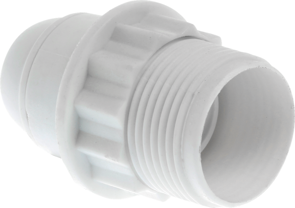 Douille E 27 dble bague blanche