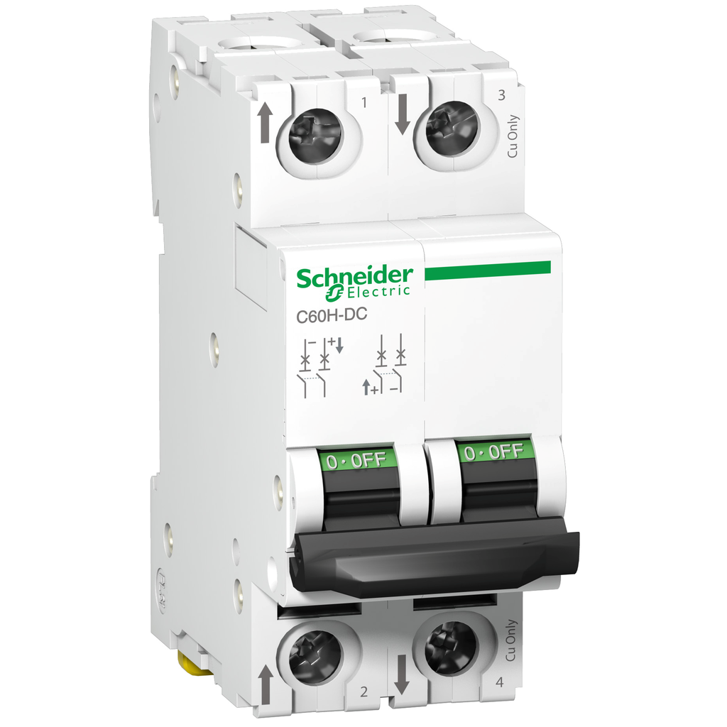 Acti9 C60H-DC - Disjoncteur modulaire - 2P - 15A - Courbe C