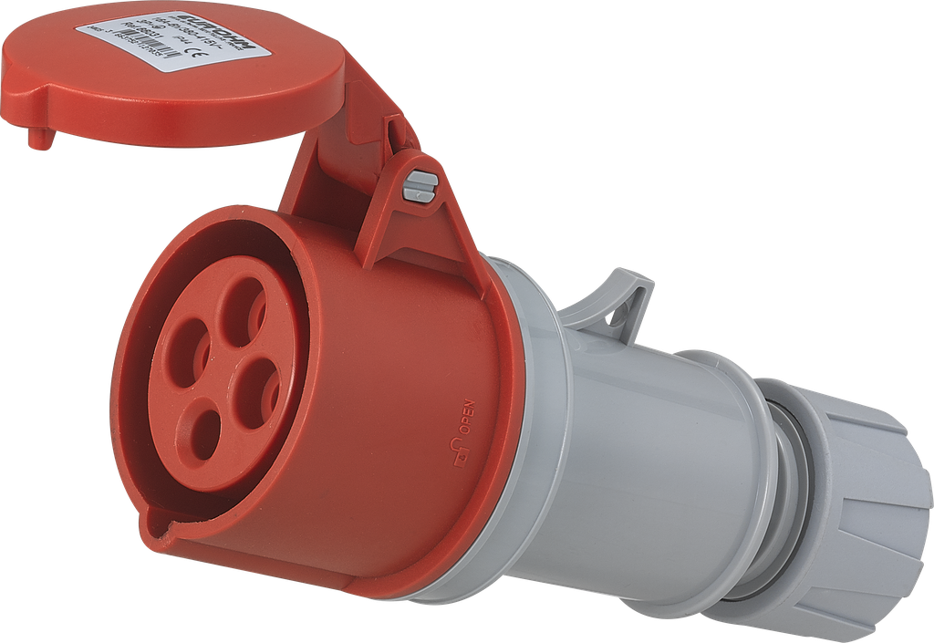 Prise industrielle mobile droite 3P+T 16A 400V AC IP44