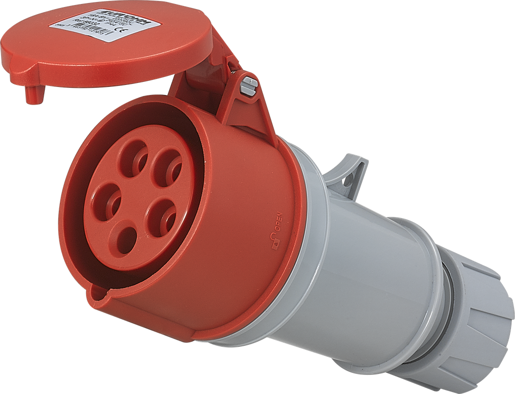 Prise industrielle mobile droite 3P+N+T 16A 400V AC IP44