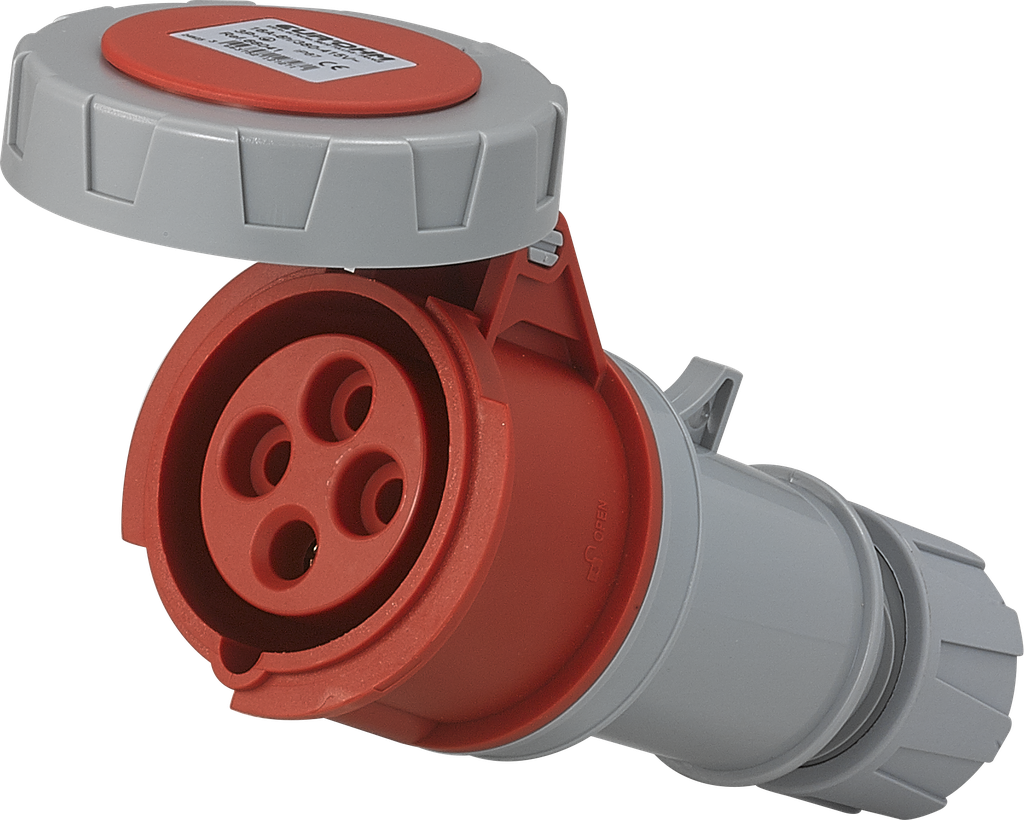 Prise industrielle mobile droite 3P+T 16A 400V AC IP67