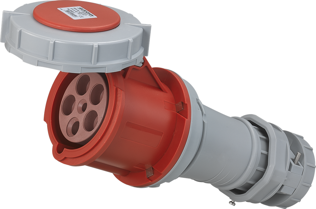 Prise industrielle mobile droite 3P+N+T 63A 400V AC IP67