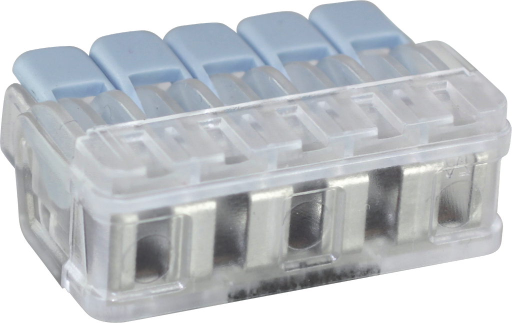 Borne à levier 5P 0,35 à 6mm²