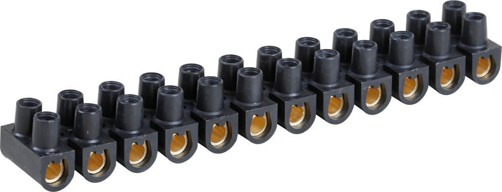 Barrette laiton noire 16 mm² (étiq uni.)