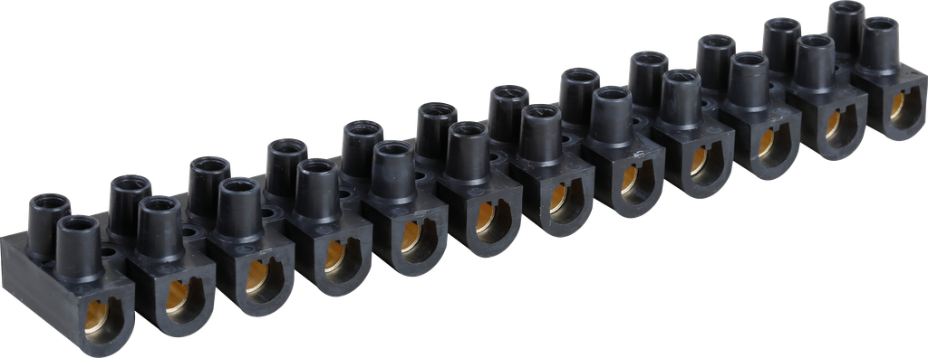 Barrette laiton noire 25 mm² (étiquette unitaire)