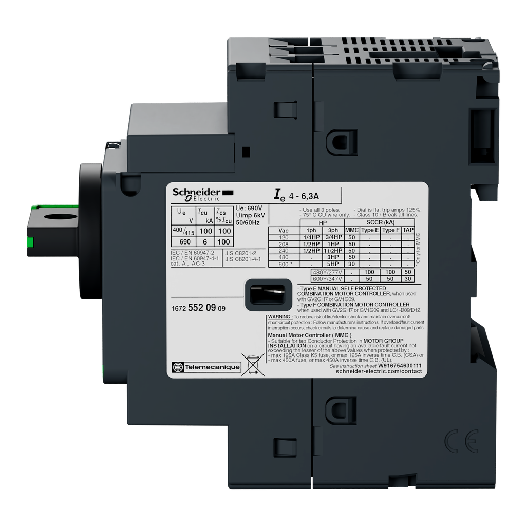 TeSys GV2L - disjoncteur moteur - 25A - 3P 3d - déclencheur magnétique