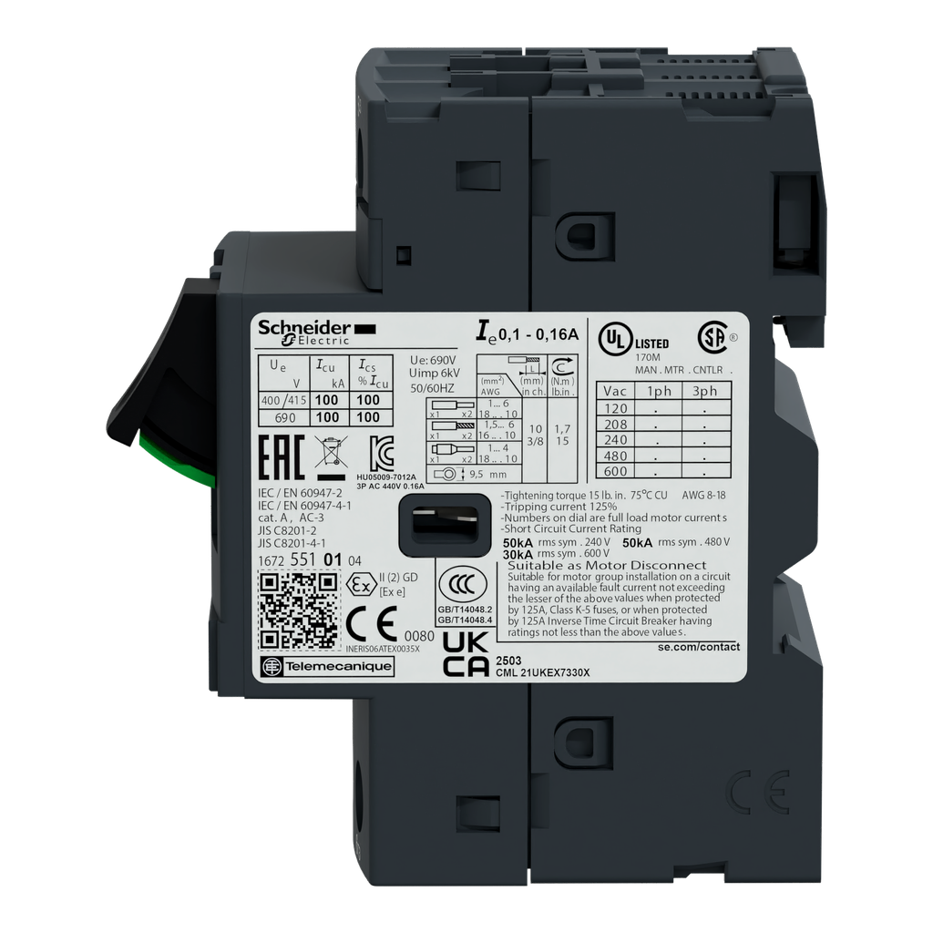 TeSys GV2ME - disj. moteur - 9..14A - 3P 3d - déclencheur magnéto-thermique