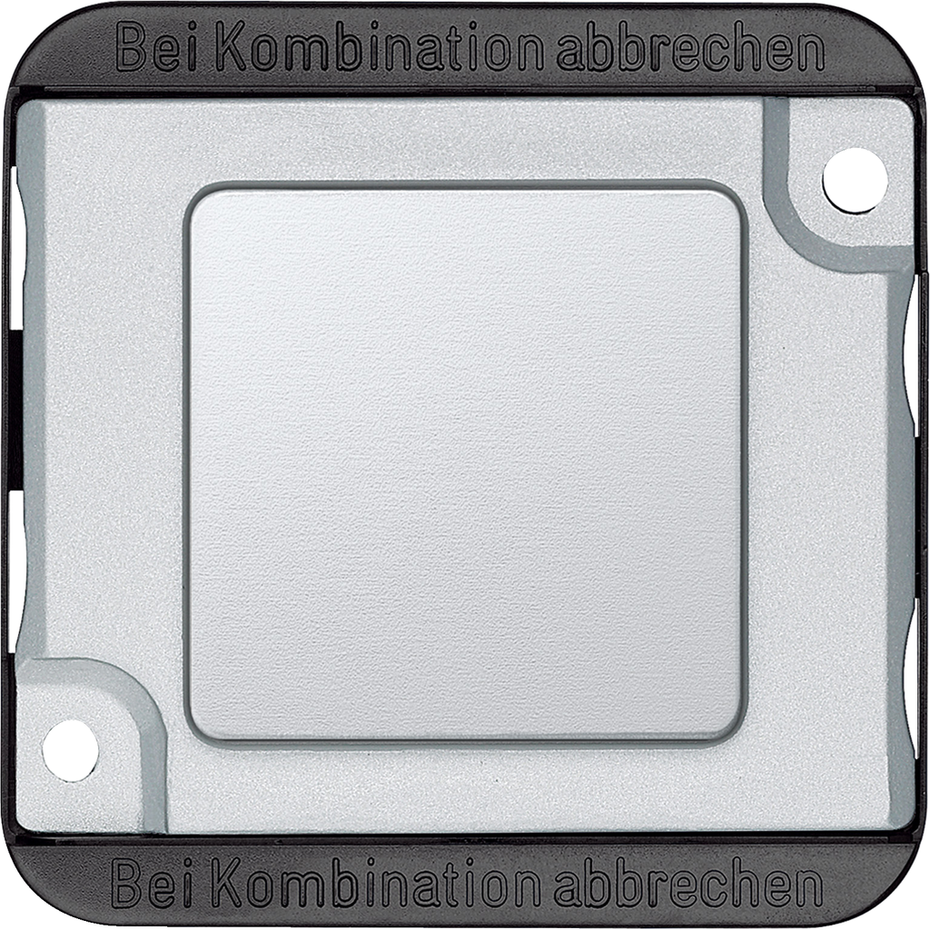 Antivandale - Plaque obturatrice - aluminium - avec enjoliveur