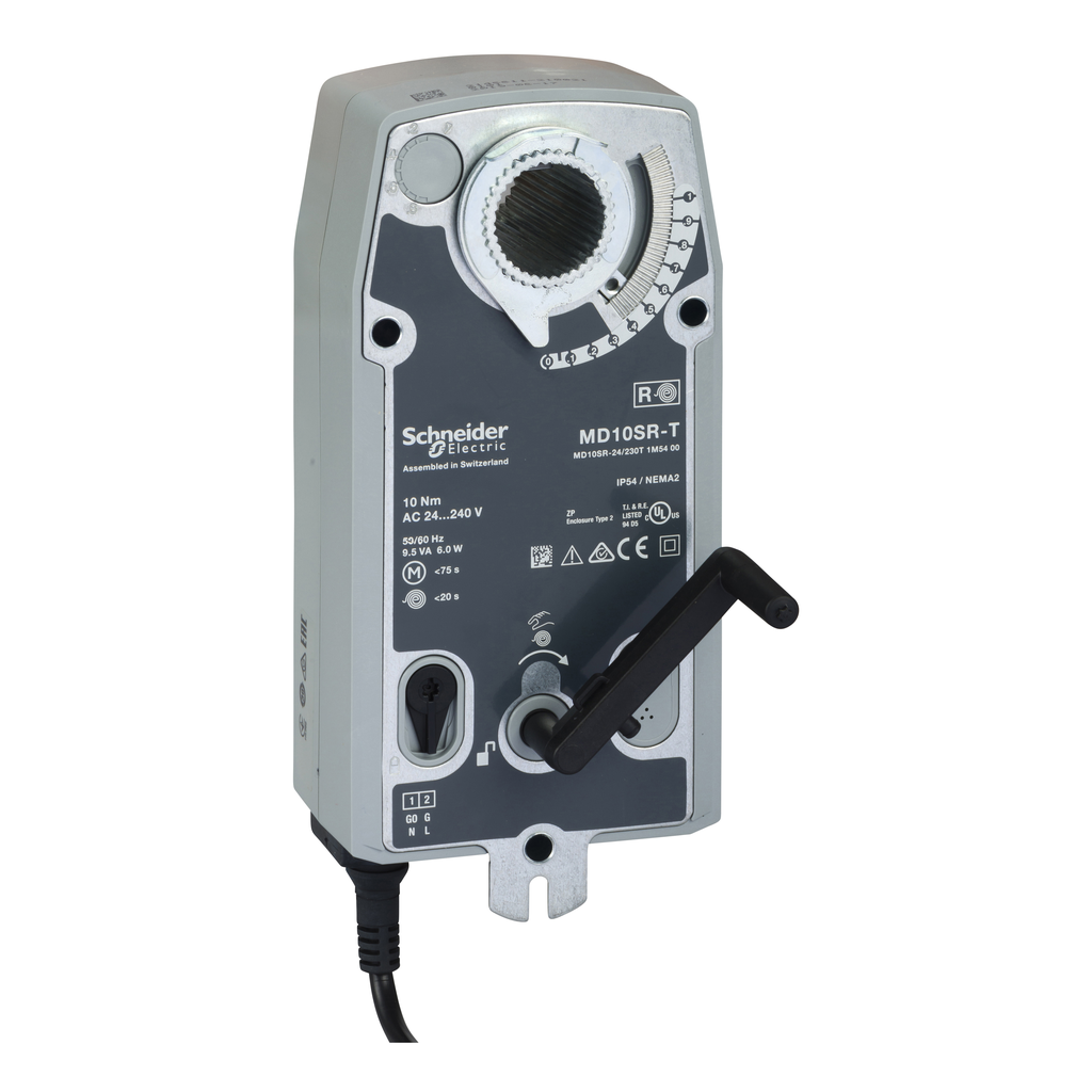 Moteur 24V 20Nm signal TOR avec ressort de rappel pour registre