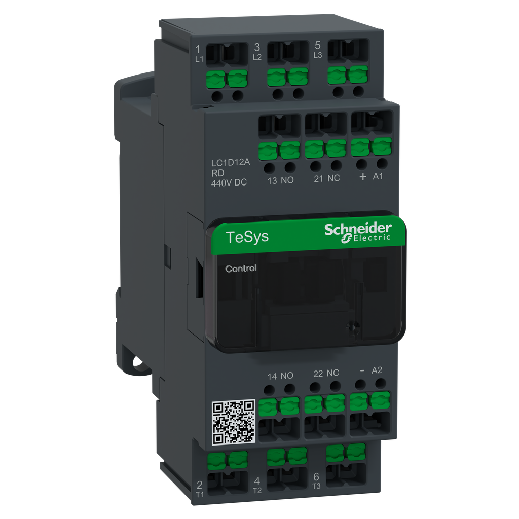 TeSys LC1D - Snap In  - contacteur - 3P - AC-3 440V - 12A - bobine 440Vcc
