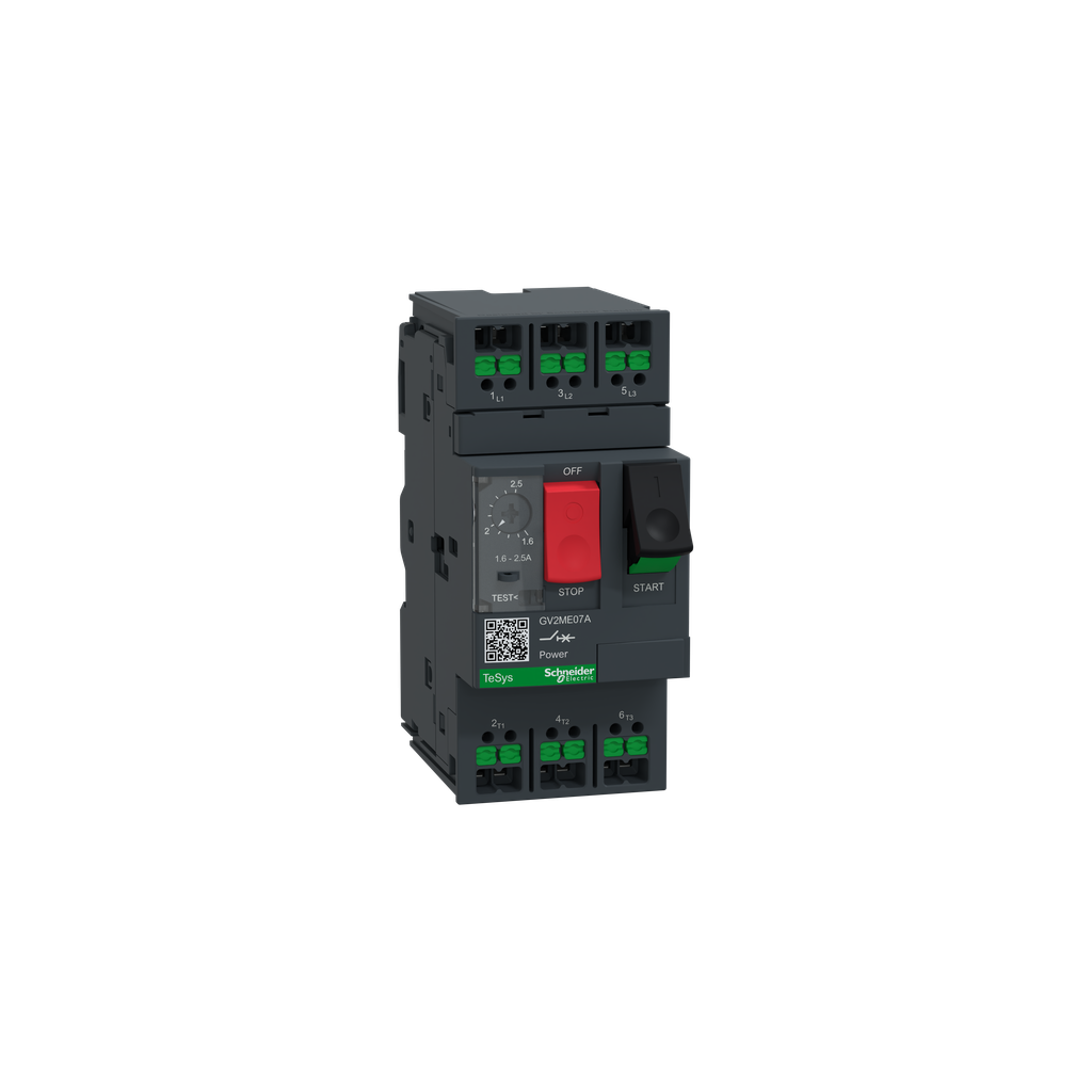 TeSys GV2ME - Snap In - disj. moteur - 1,6 à 2,5A - 3P 3d -  magnéto-thermique