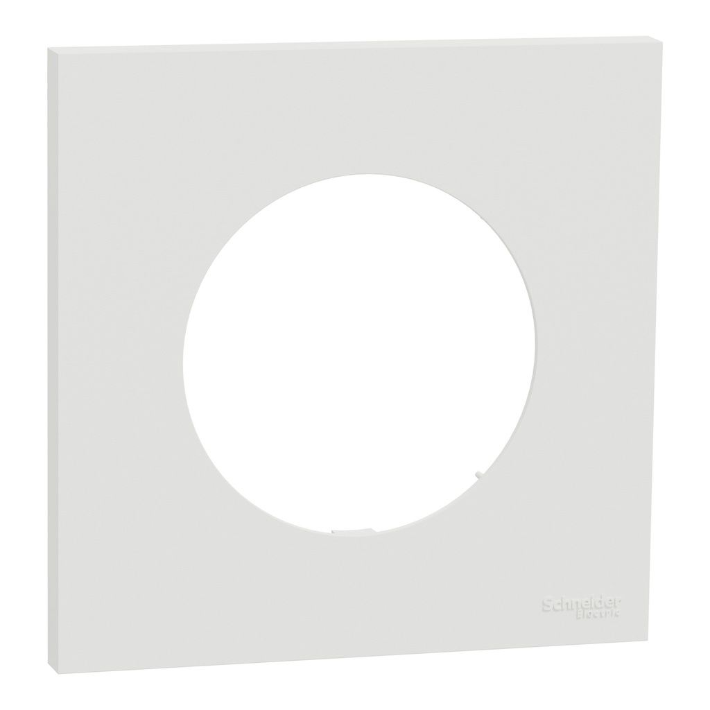 Odace - plaque de finition 1 poste - couleur Blanc craie