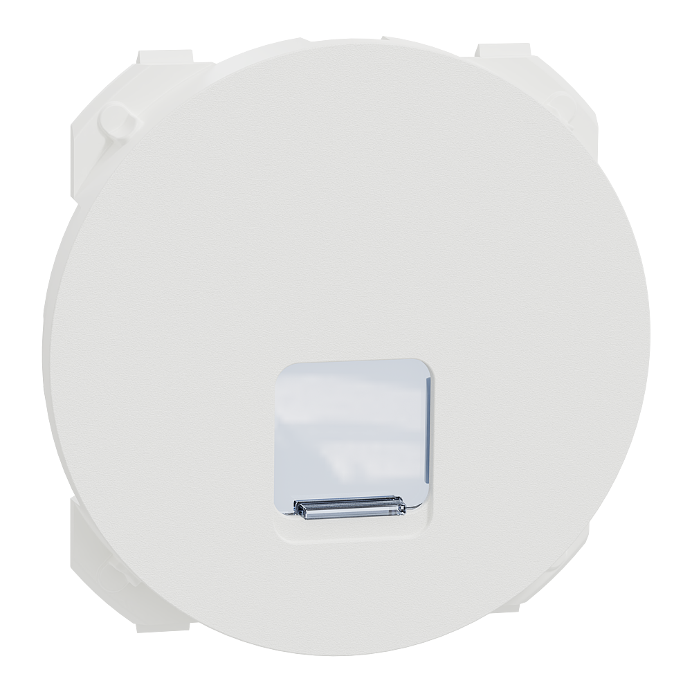 Odace - enjoliveur seul - pour prise RJ45 - blanc craie