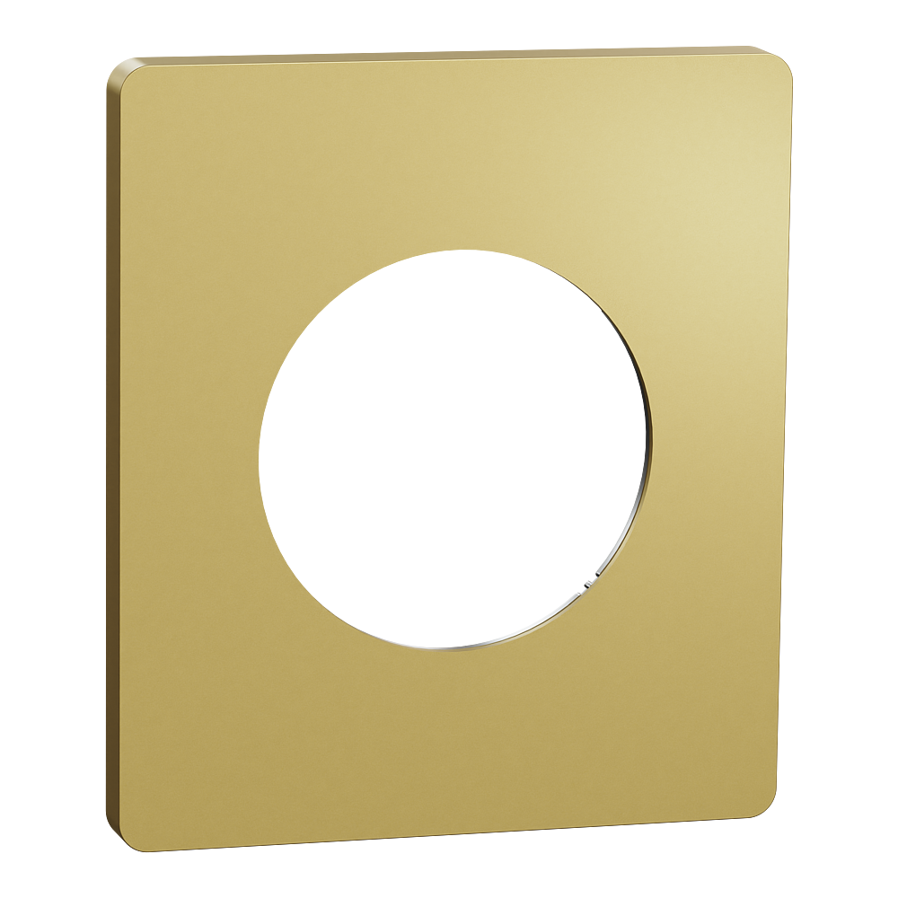 Odace Architecte - plaque de finition 1 poste - effet Laiton