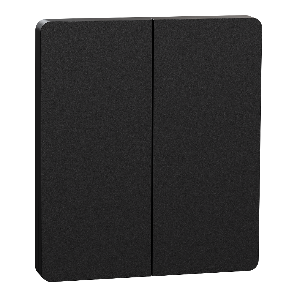 Odace Architecte Intégral - enjo et plaque - pour VV ou BP double - Noir onyx