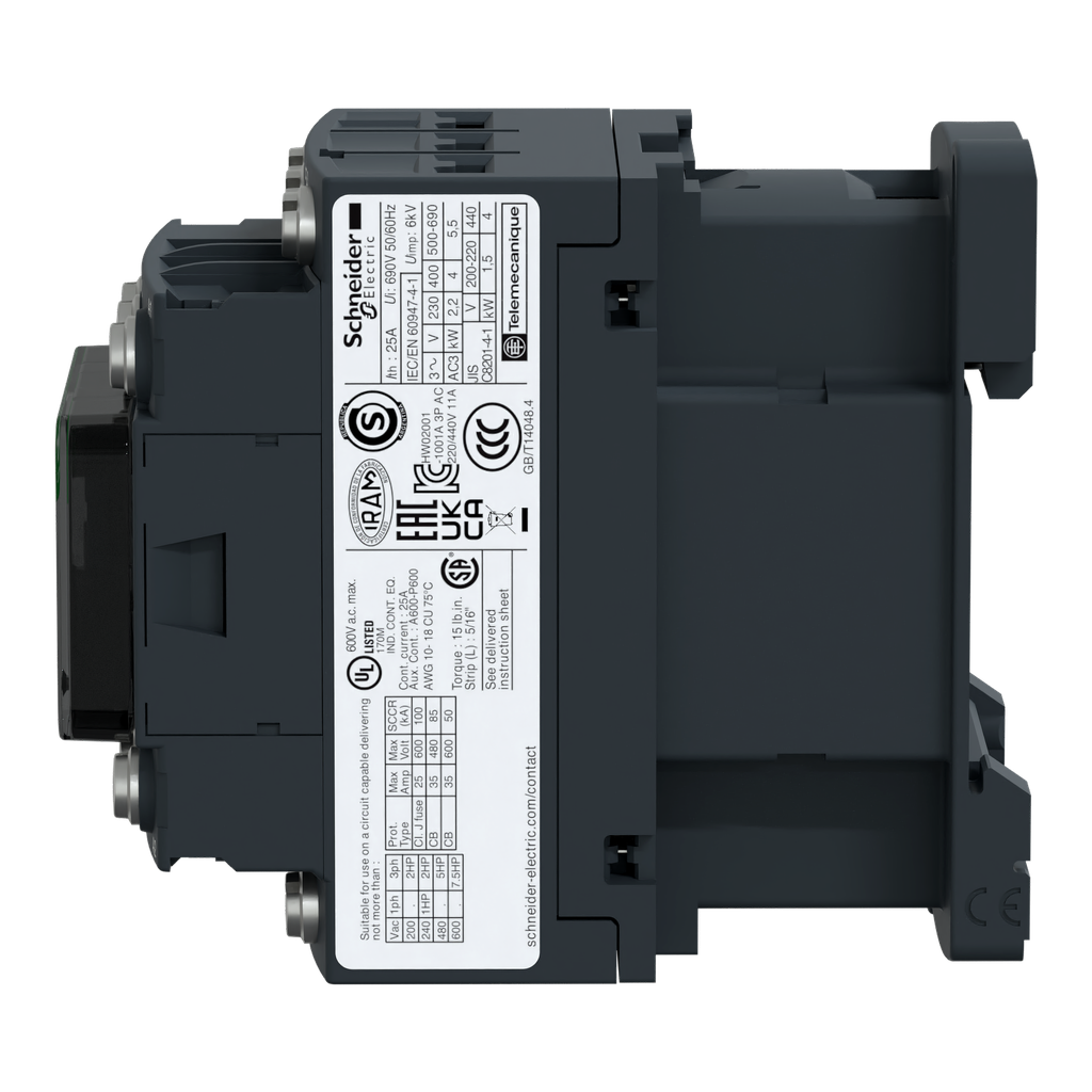 TeSys LC1D - contacteur - 3P - AC-3 440V - 12A - bobine 24Vcc