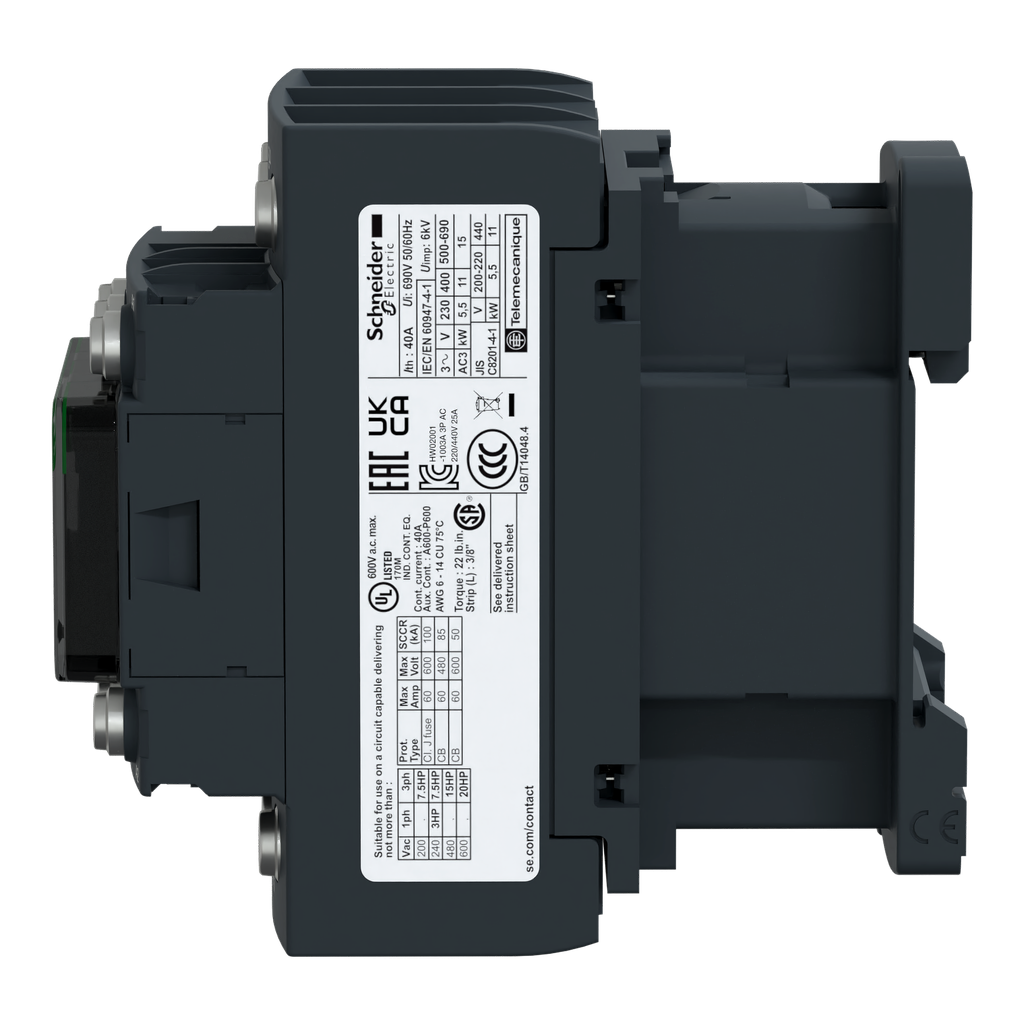 TeSys LC1D - contacteur - 3P - AC-3 440V - 25A - bobine 24Vcc