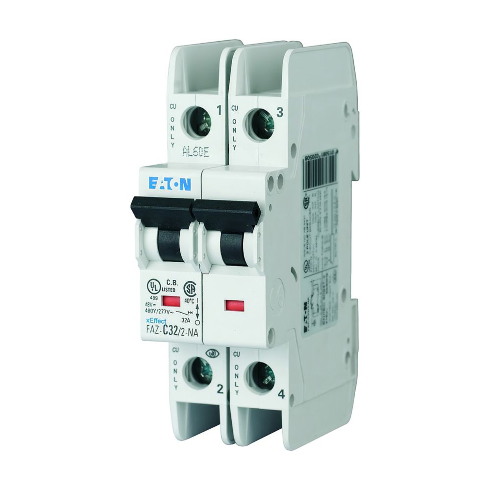 Disjoncteur FAZ, 10A, 2P, 15kA (IEC/EN 60947-2), 10 (UL489) kA, UL, courbe B