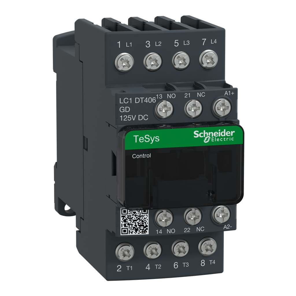 TeSys LC1D - contacteur - 4P - AC-1 440V - 40A - bobine 125Vcc
