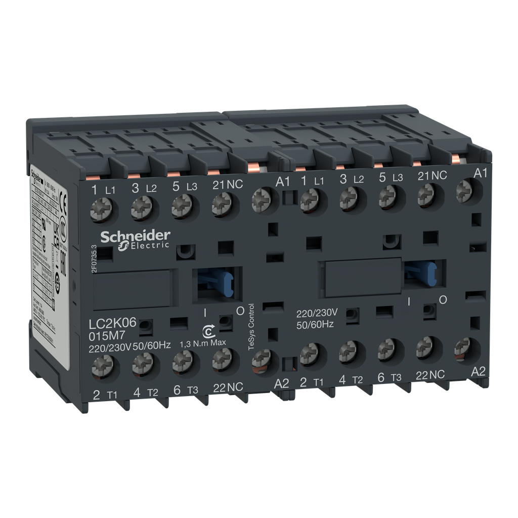 TeSys LC2K - contacteur inverseur - 3P - AC-3 440V - 9A - bobine 110Vca