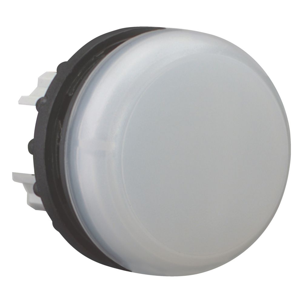 Voyant lumineux, plat, blanc, diamètre 22.5