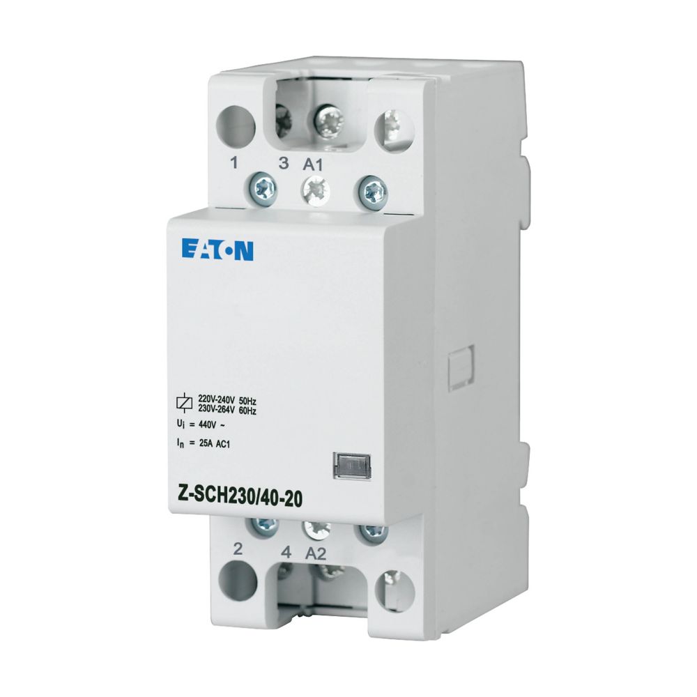 Contacteur modulaire, 230VAC/50Hz, 2 s, 40A, 3PE