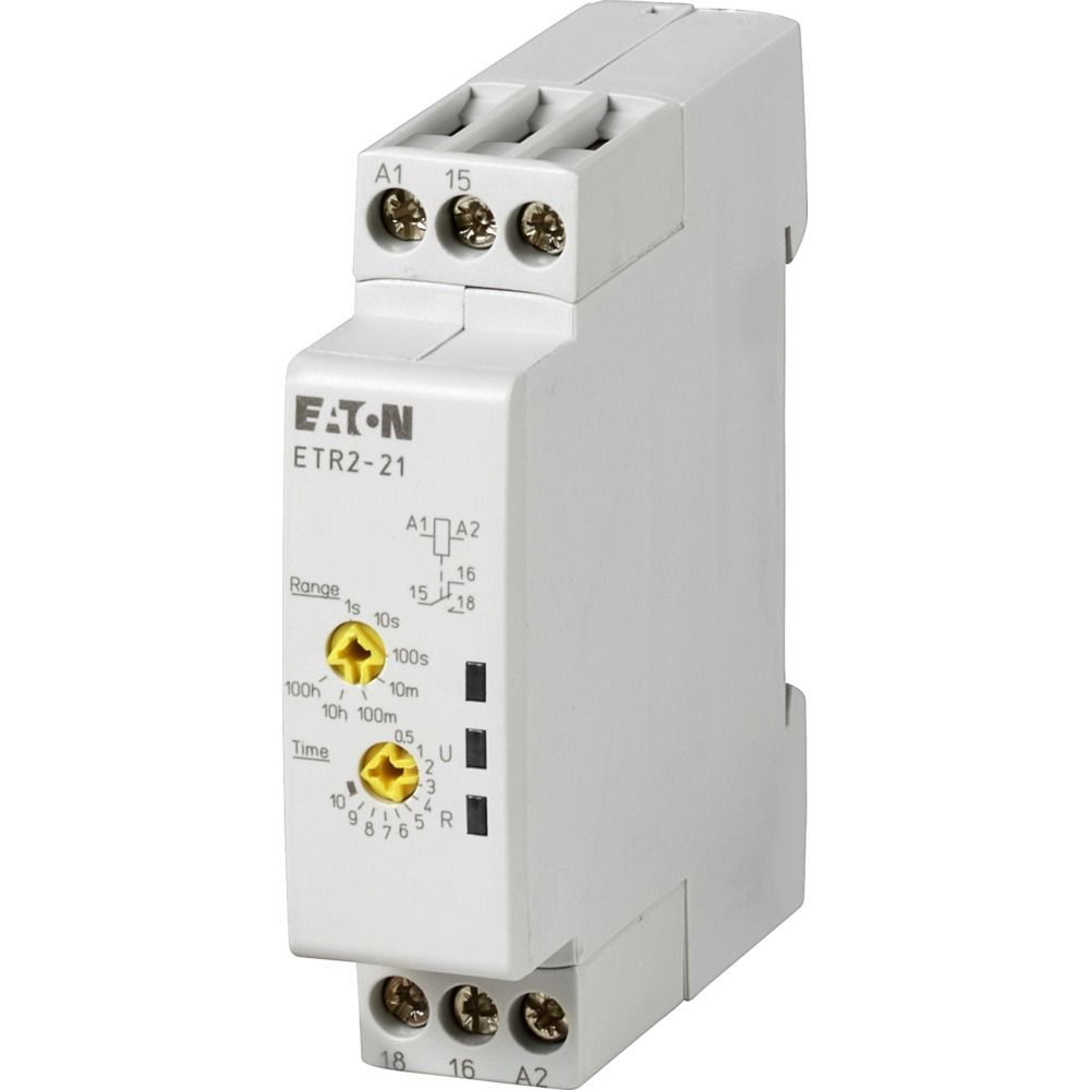 Relais temporisé, 0,05s-100h, 24-240V50/60Hz, 24-48VDC, 1W, impulsion à l'appel